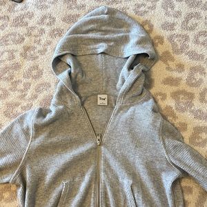 Aritzia TNA waffle zip hoodie size S like new